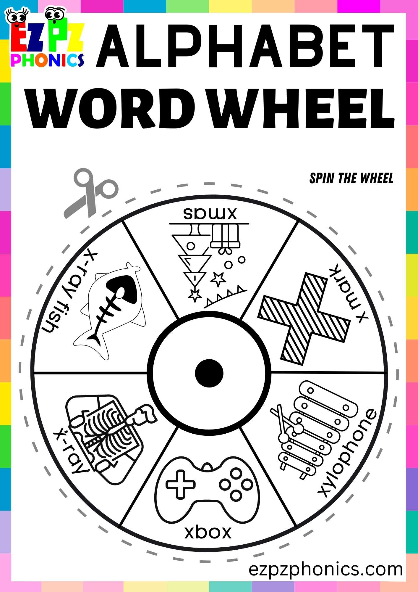 letter-x-alphabet-coloring-spinner-wheel-phonics-ezpzphonics-com