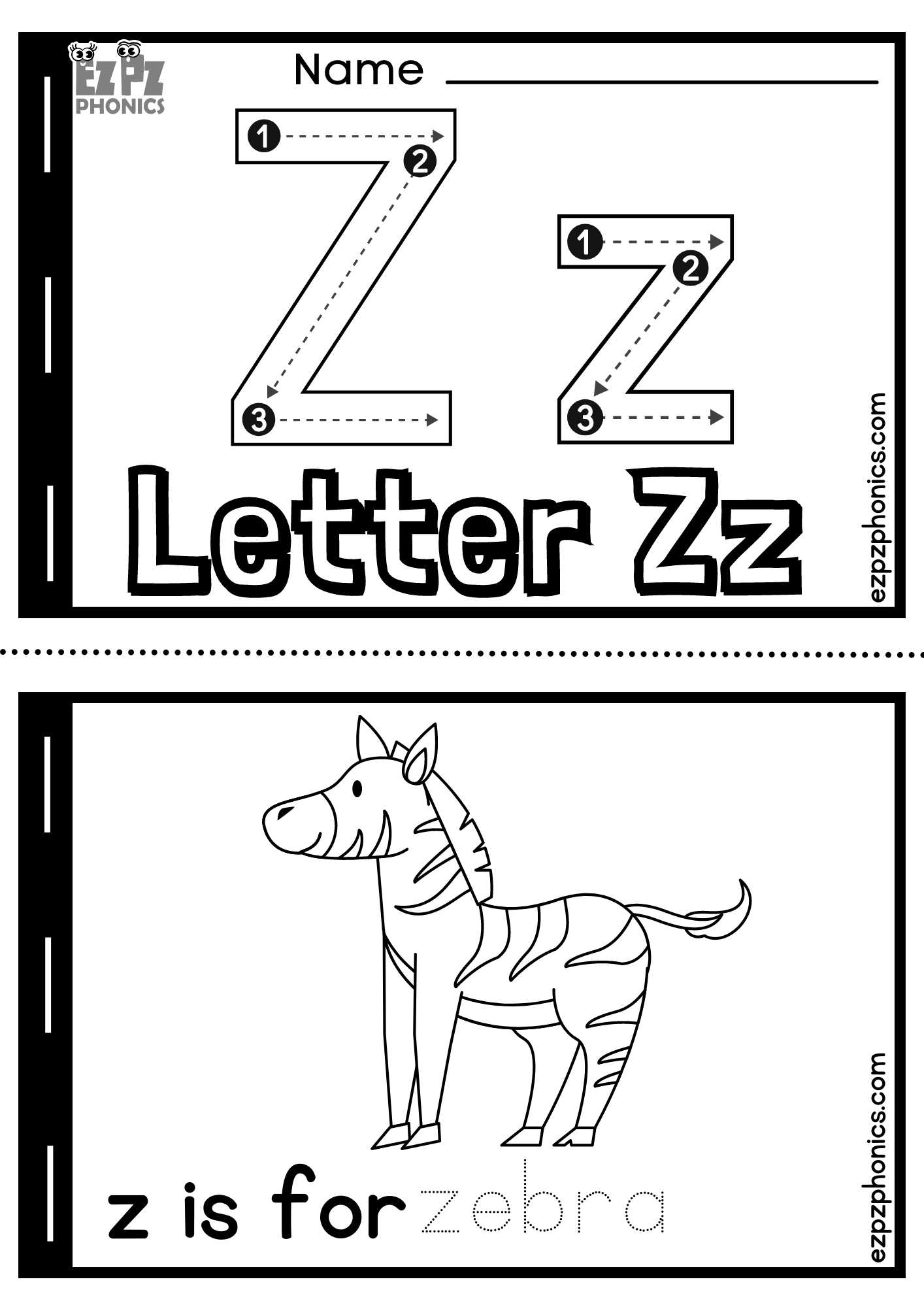 letter-z-alphabet-coloring-book-half-page-free-printable-pdf-ezpzphonics-com for Free Printable Letter Z Worksheets For Preschool Letter Z Alphabet Coloring Book Half Page Free Printable PDF - ezpzphonics.com for Free Printable Letter Z Worksheets For Preschool
