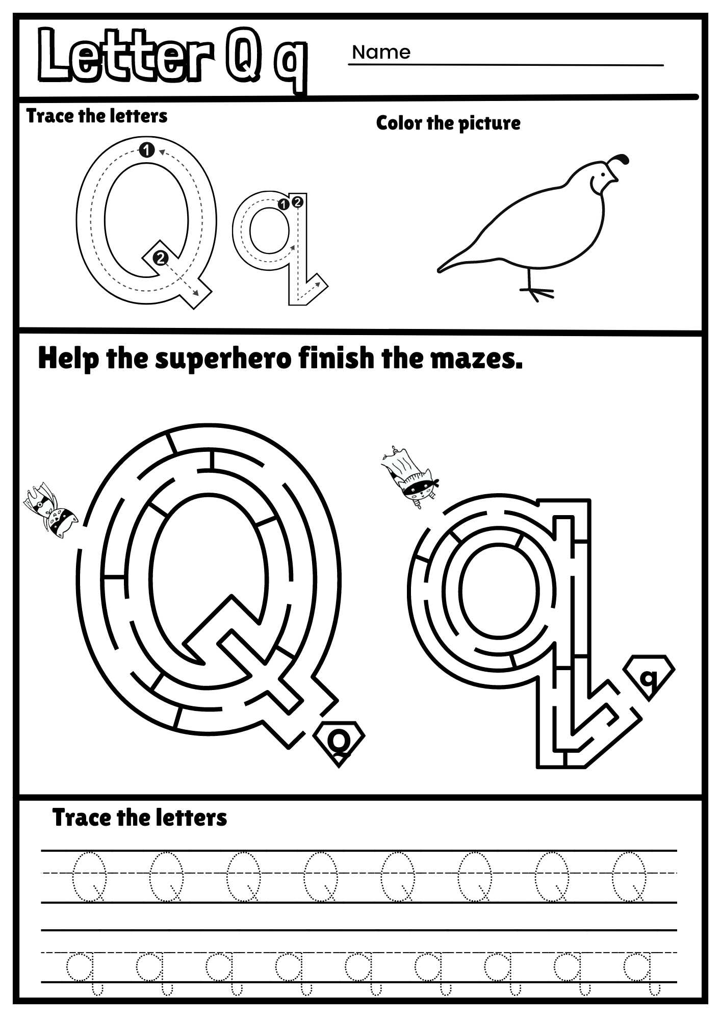letter-q-alphabet-tracing-and-coloring-free-printable-pdf-ezpzphonics-com for Free Printable Letter Q Worksheets Letter Q Alphabet Tracing And Coloring Free Printable PDF - ezpzphonics.com for Free Printable Letter Q Worksheets
