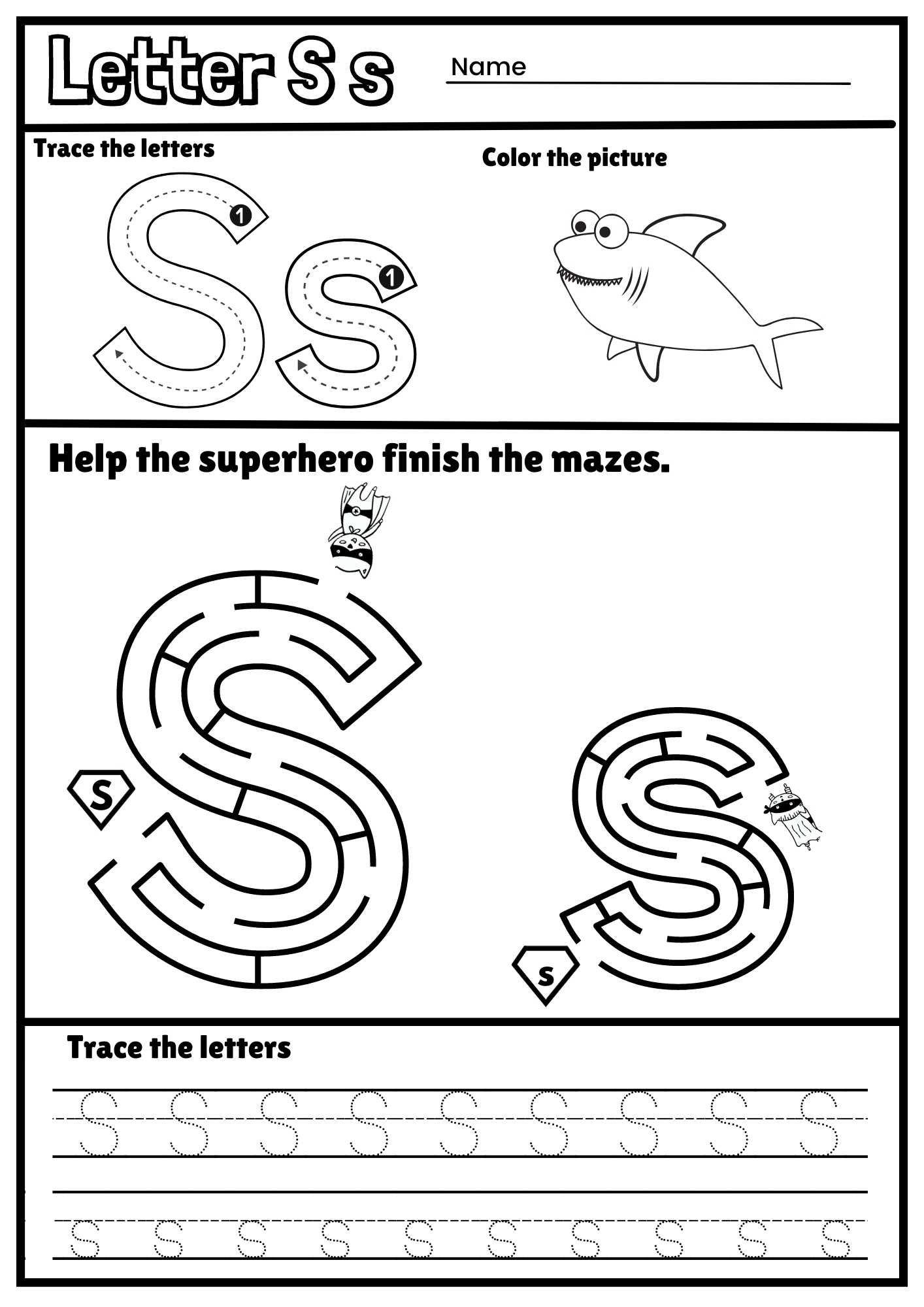 letter-s-alphabet-tracing-and-coloring-free-printable-pdf-ezpzphonics-com for Free Printable Alphabet Tracing Pages Letter S Alphabet Tracing And Coloring Free Printable PDF - ezpzphonics.com for Free Printable Alphabet Tracing Pages