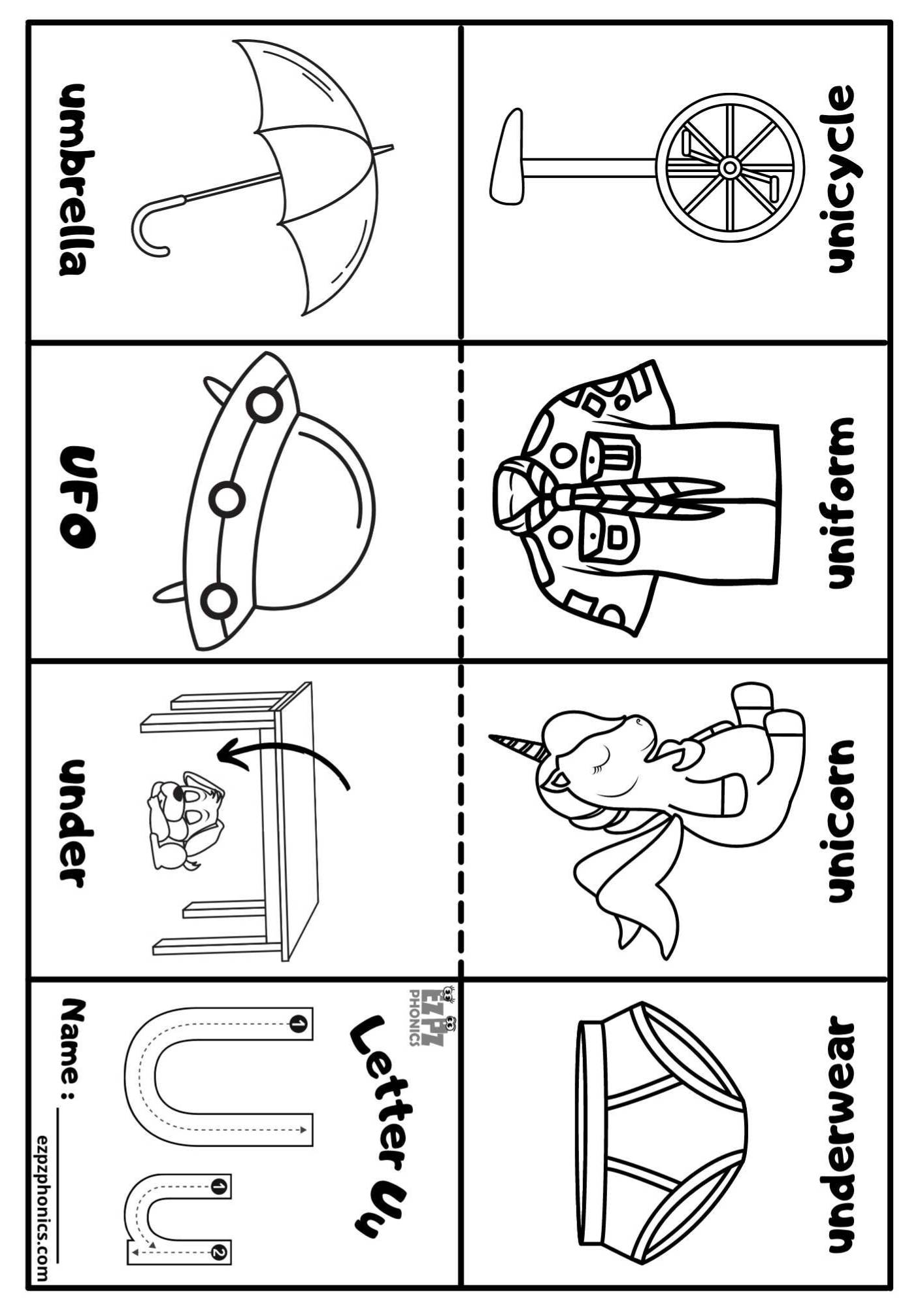 letter-u-mini-coloring-book-free-printable-pdf-ezpzphonics-com for Free Printable Letter U Worksheets For Preschool Letter U Mini Coloring Book Free Printable PDF - ezpzphonics.com for Free Printable Letter U Worksheets For Preschool