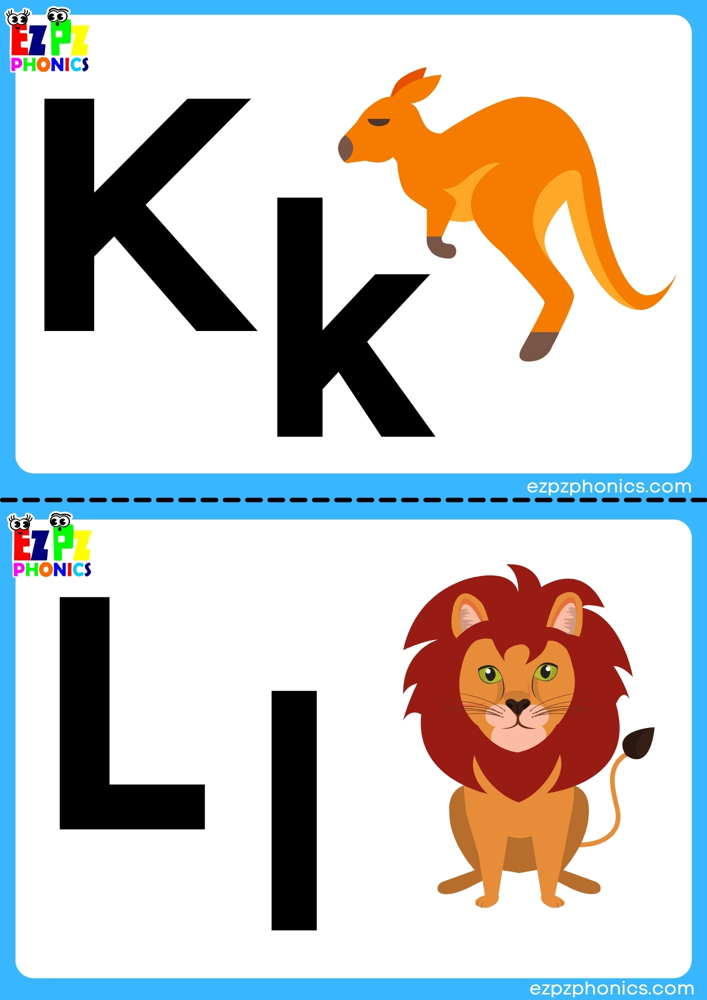 A to Z Half Page Phonics Flashcards with Images Complete Set Download ...