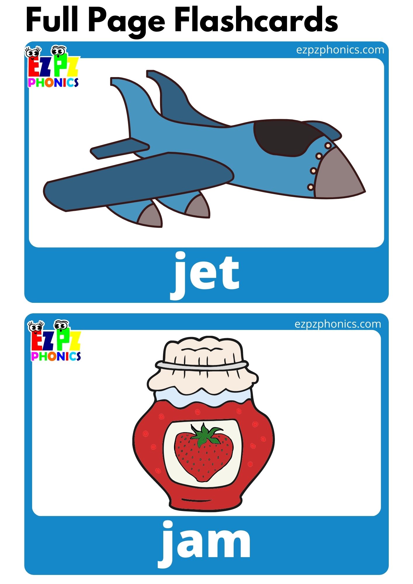 J Beginning Sound Flashcard - ezpzphonics.com