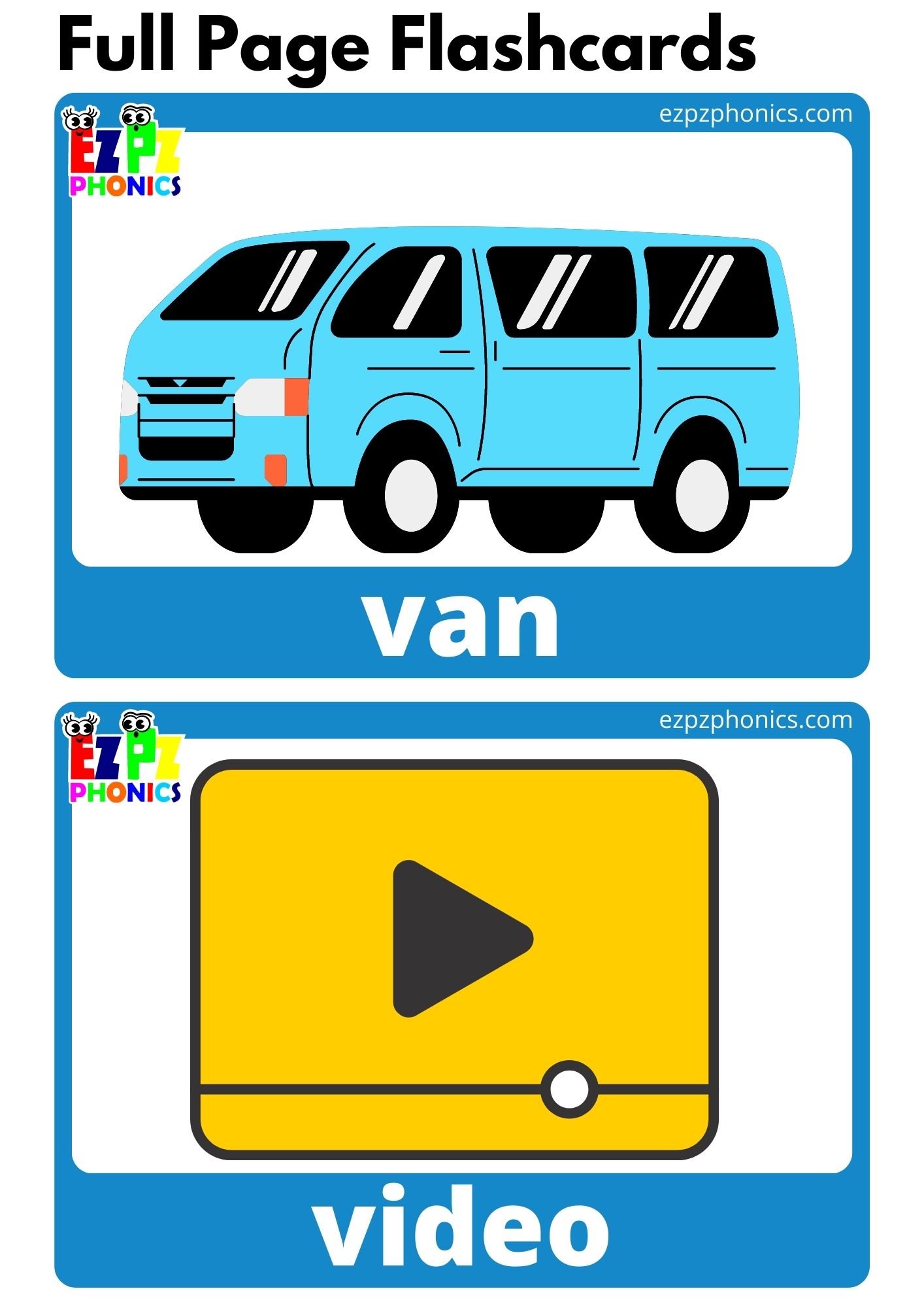 Beginning Sounds – Consonants – ESL Flashcards