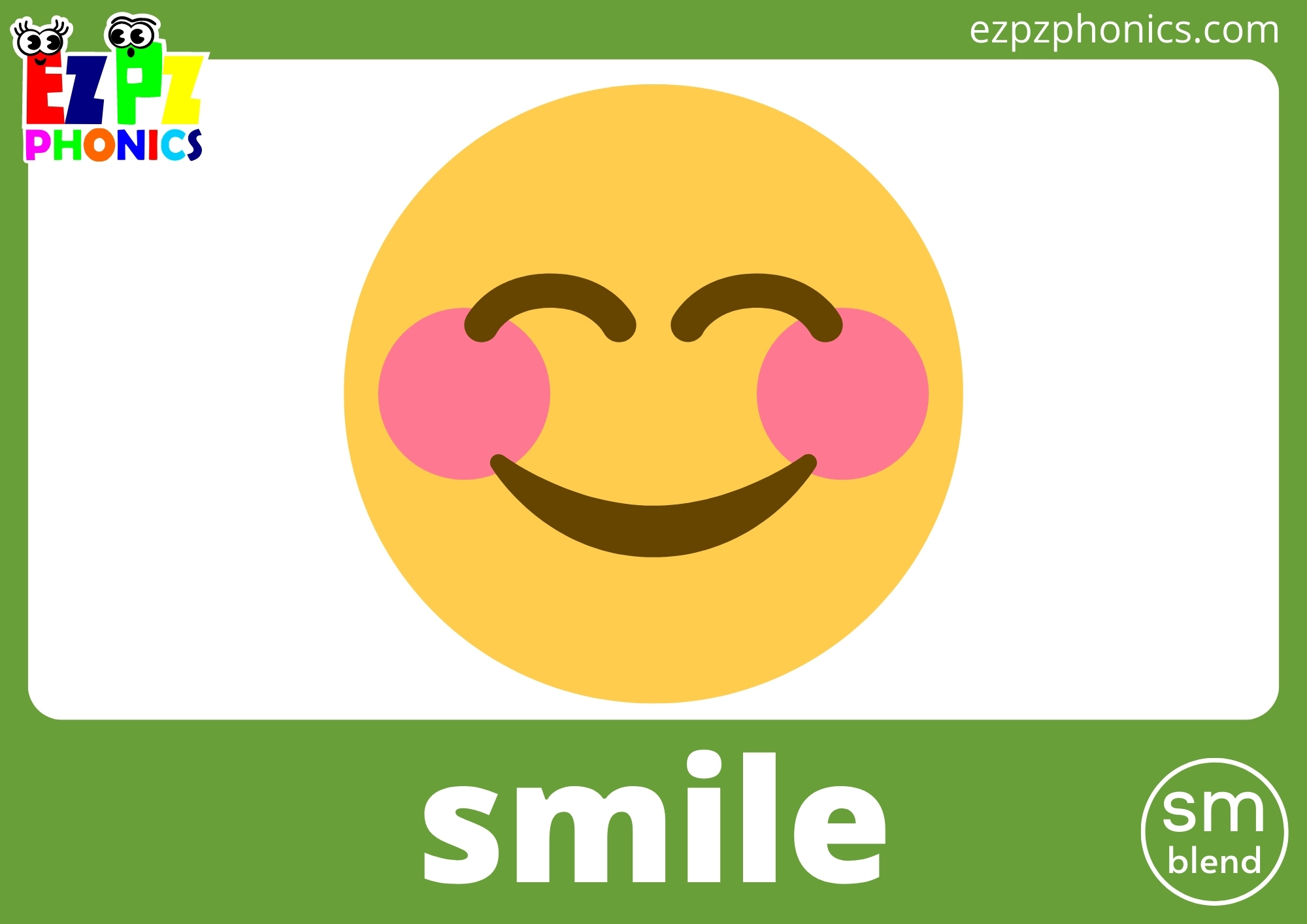 SM Blend Phonics Flashcards - ezpzphonics.com