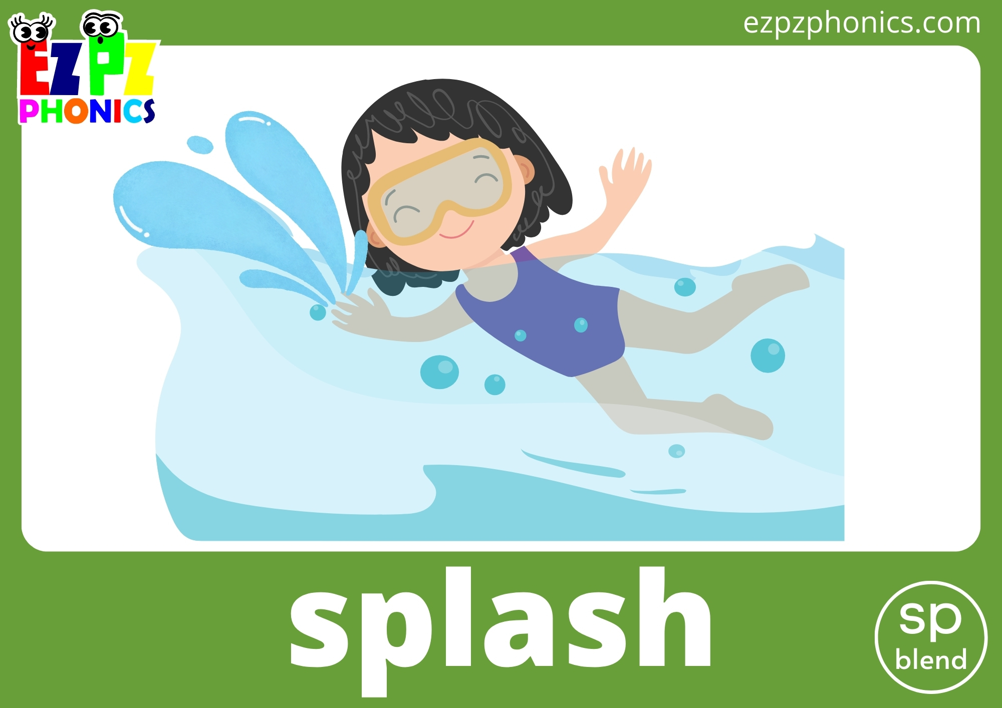 SP Blend Phonics Flashcards - ezpzphonics.com