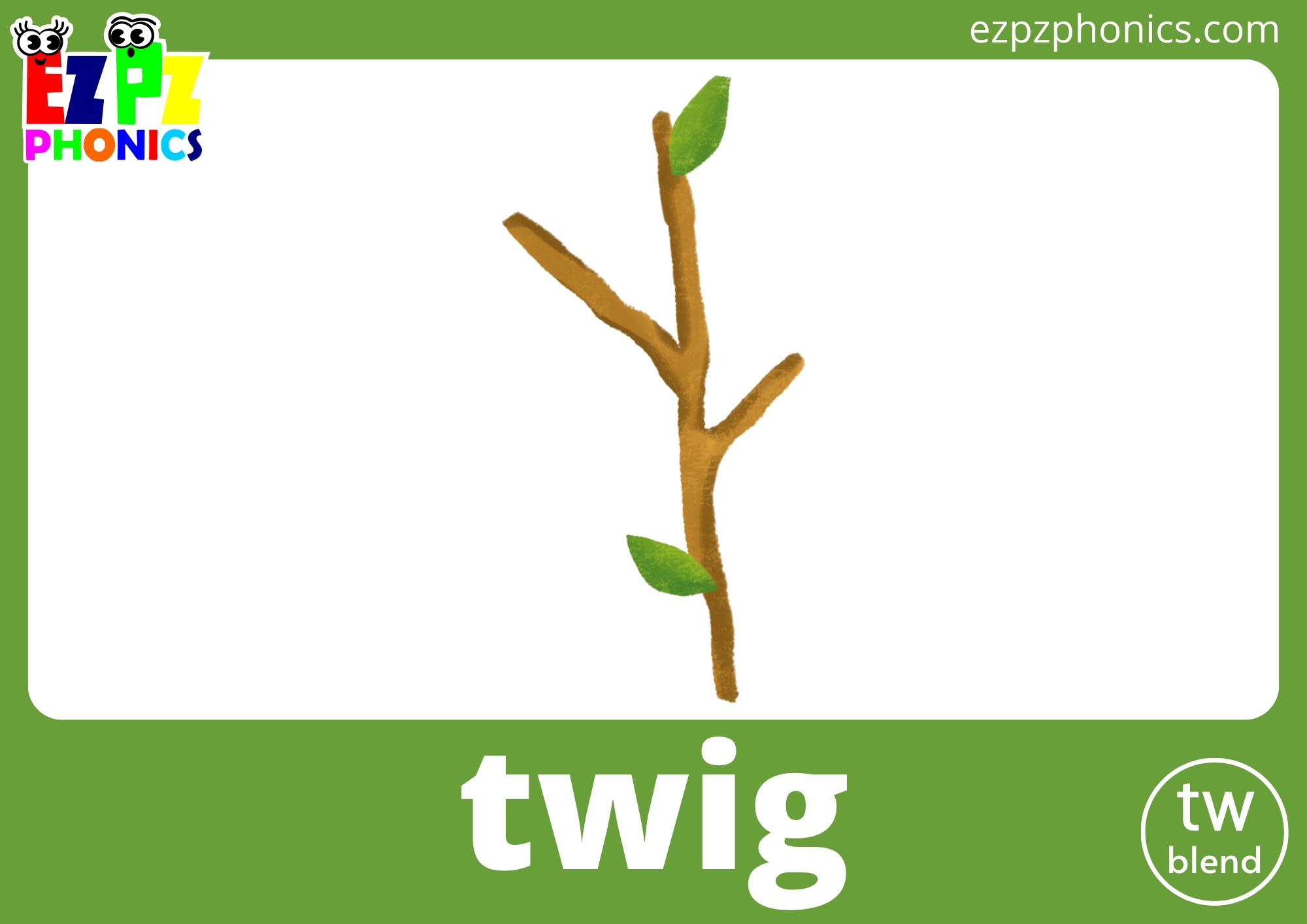 TW Blend Phonics Flashcards - ezpzphonics.com