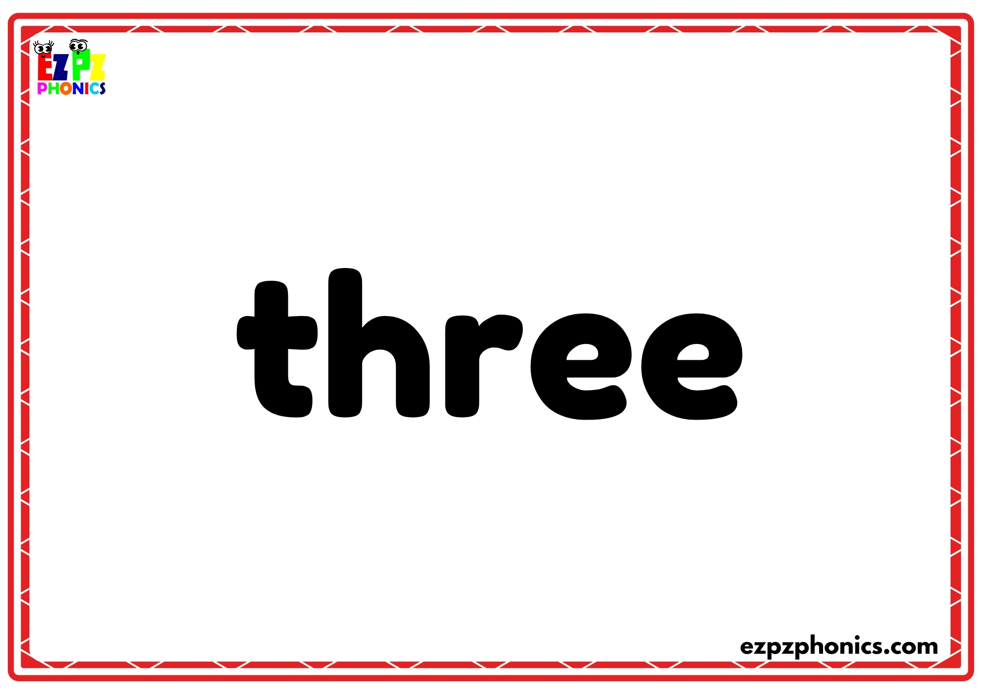 Number Three In Words Numbers One to Ten Flashcards View Online or Free PDF Download ...