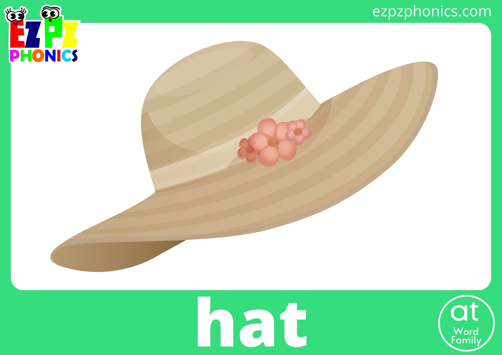 at Word Family Flashcards - ezpzphonics.com