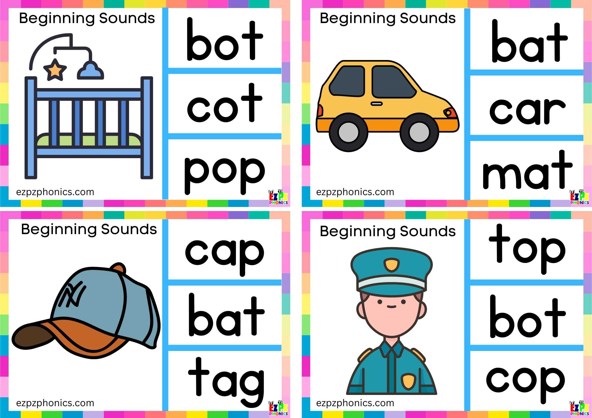 Helpfully C Letter C Look At The Image And Clip The Correct Word Clip Card 2 ...