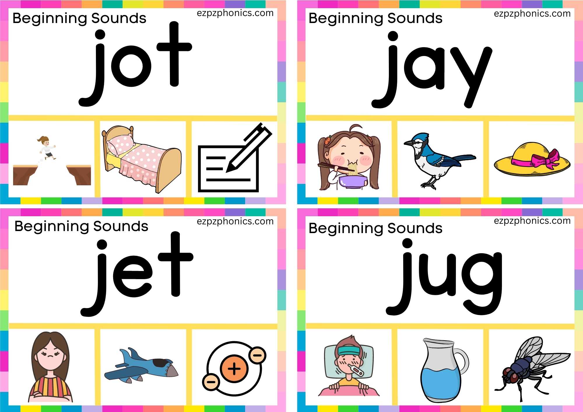 Letter J Read The Word And Clip The Correct Image Clip Card Group 2 ...