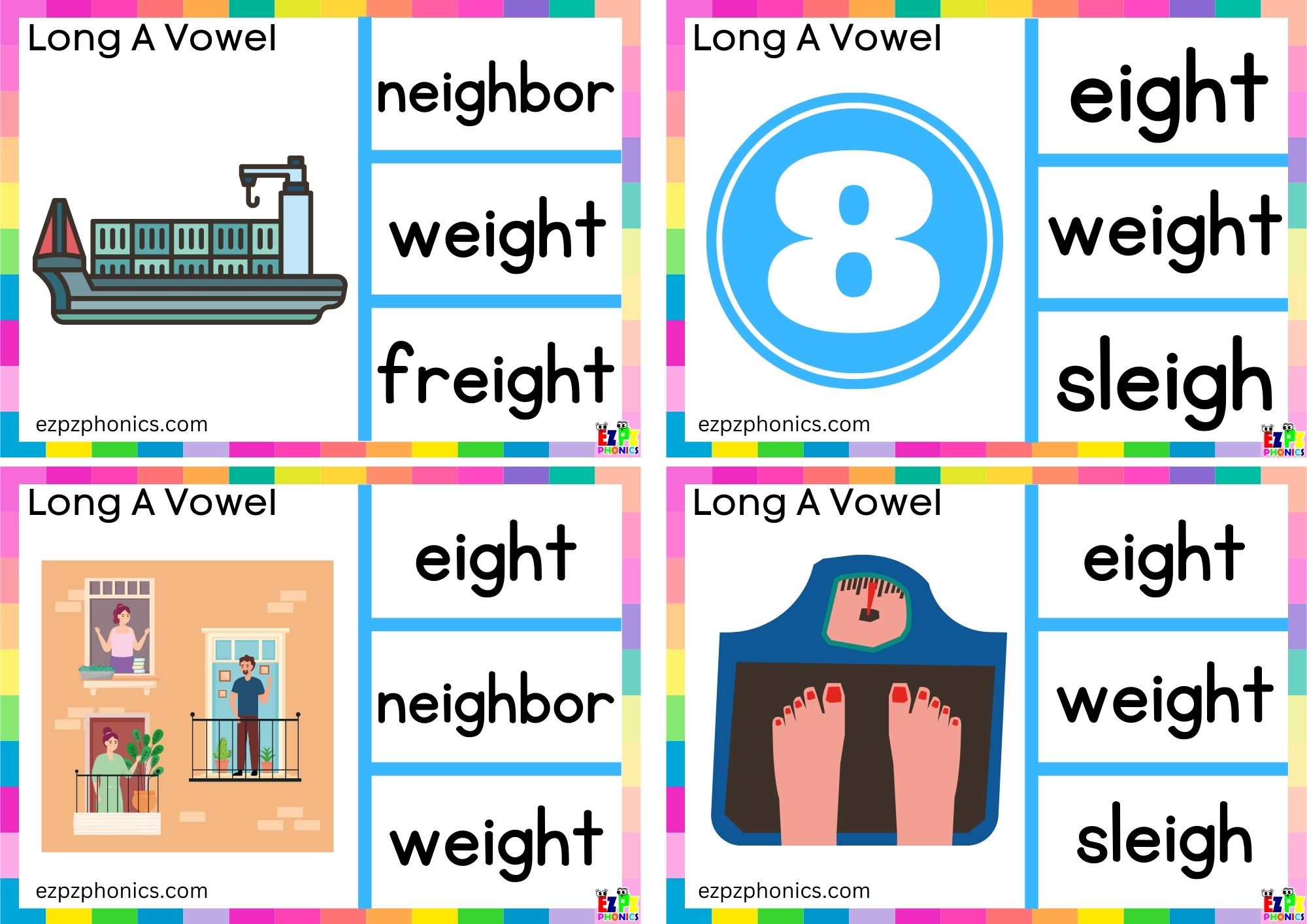 Read the word and clip the correct image Clip cards for long a vowel ...