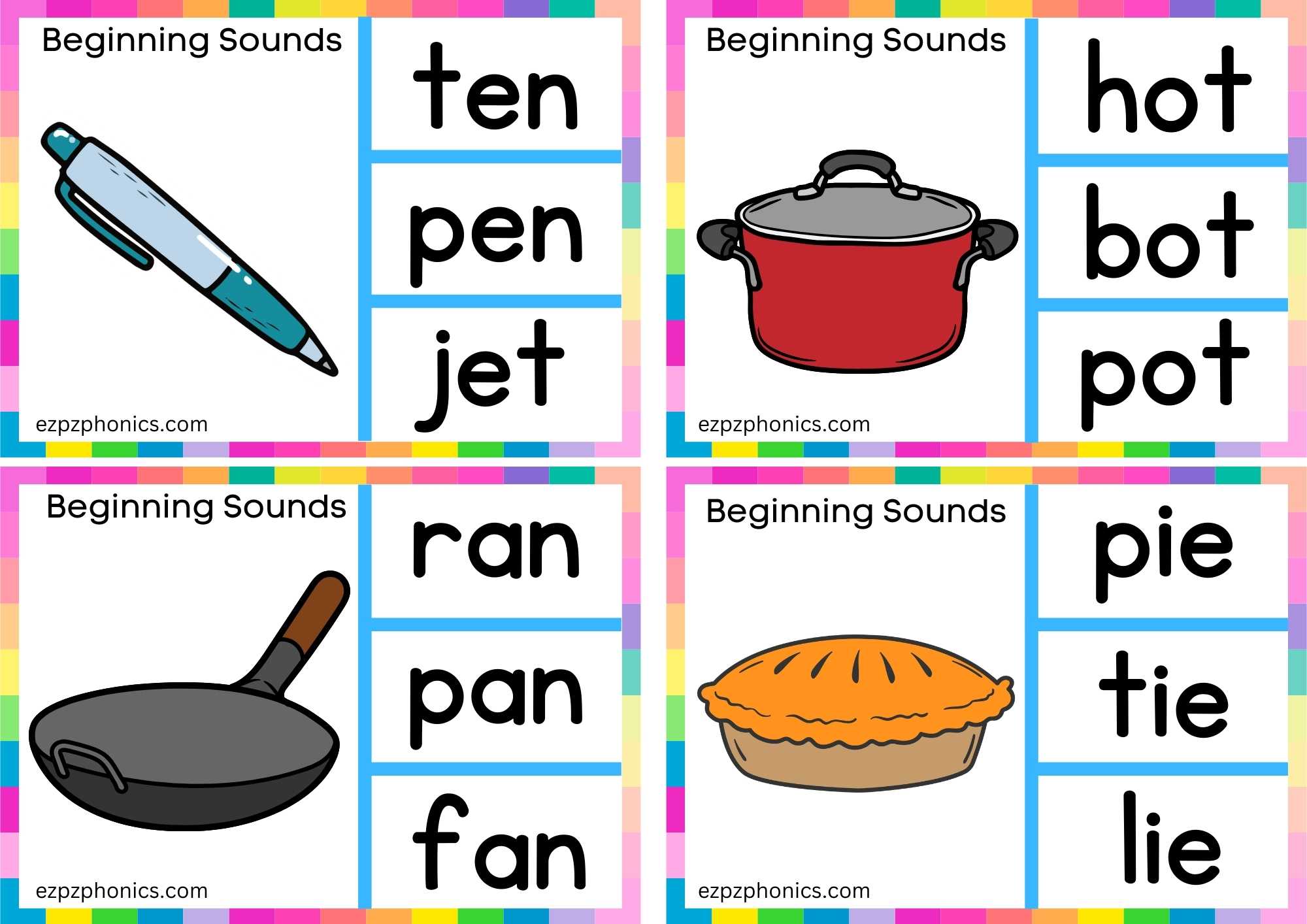 Letter P Look At The Image And Clip The Correct Word Group 1 ...