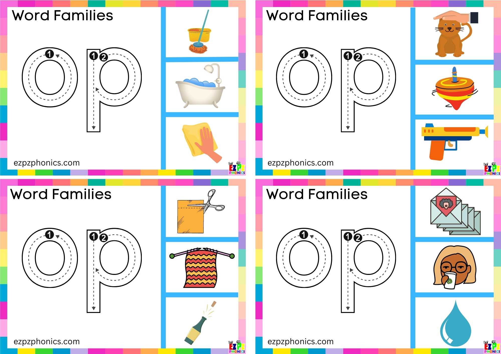Kindergarten aw words Picture Card Worksheet - KidzeZone