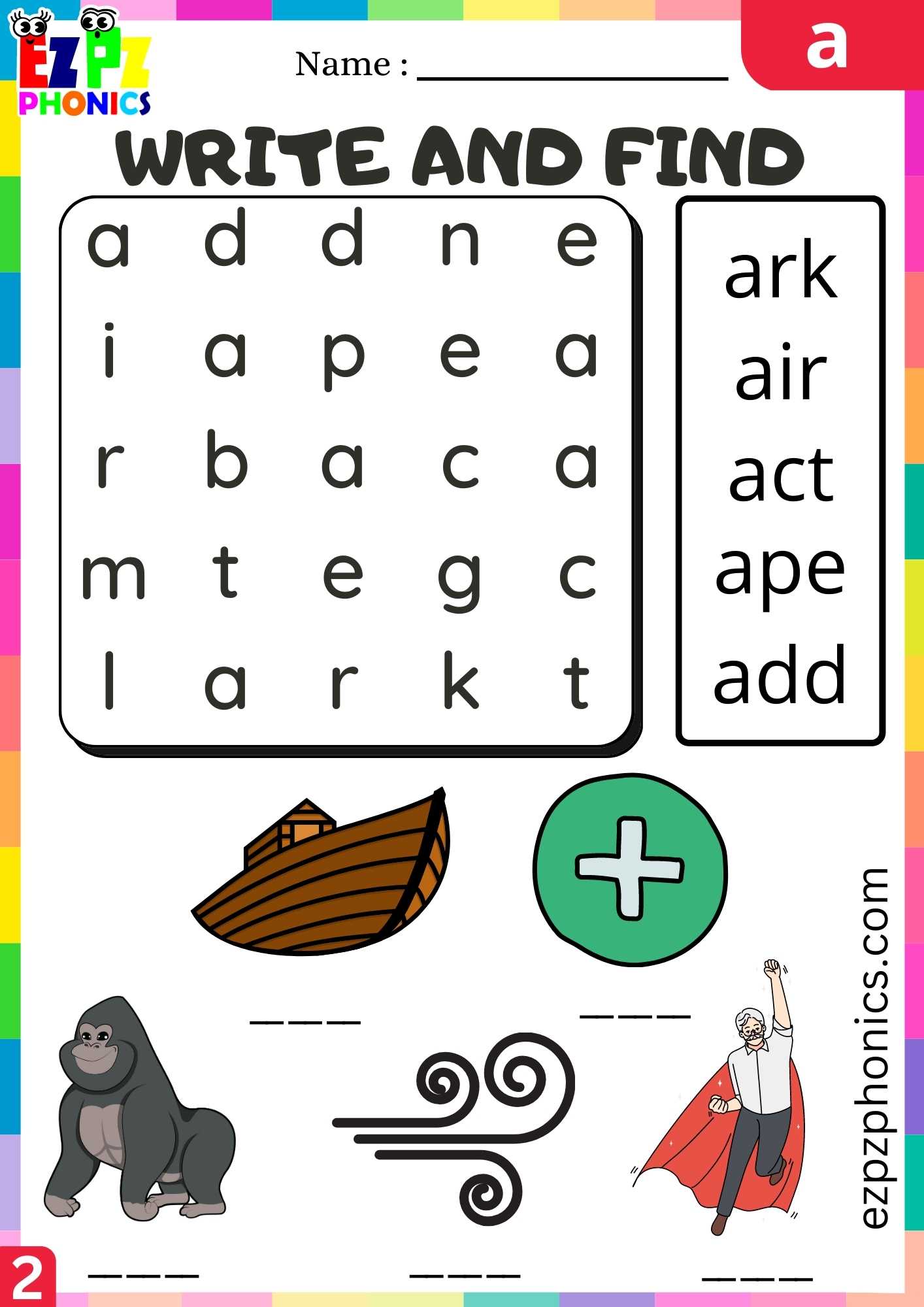 Letter N Write And Find Beginning Sounds Worksheet - ezpzphonics.com