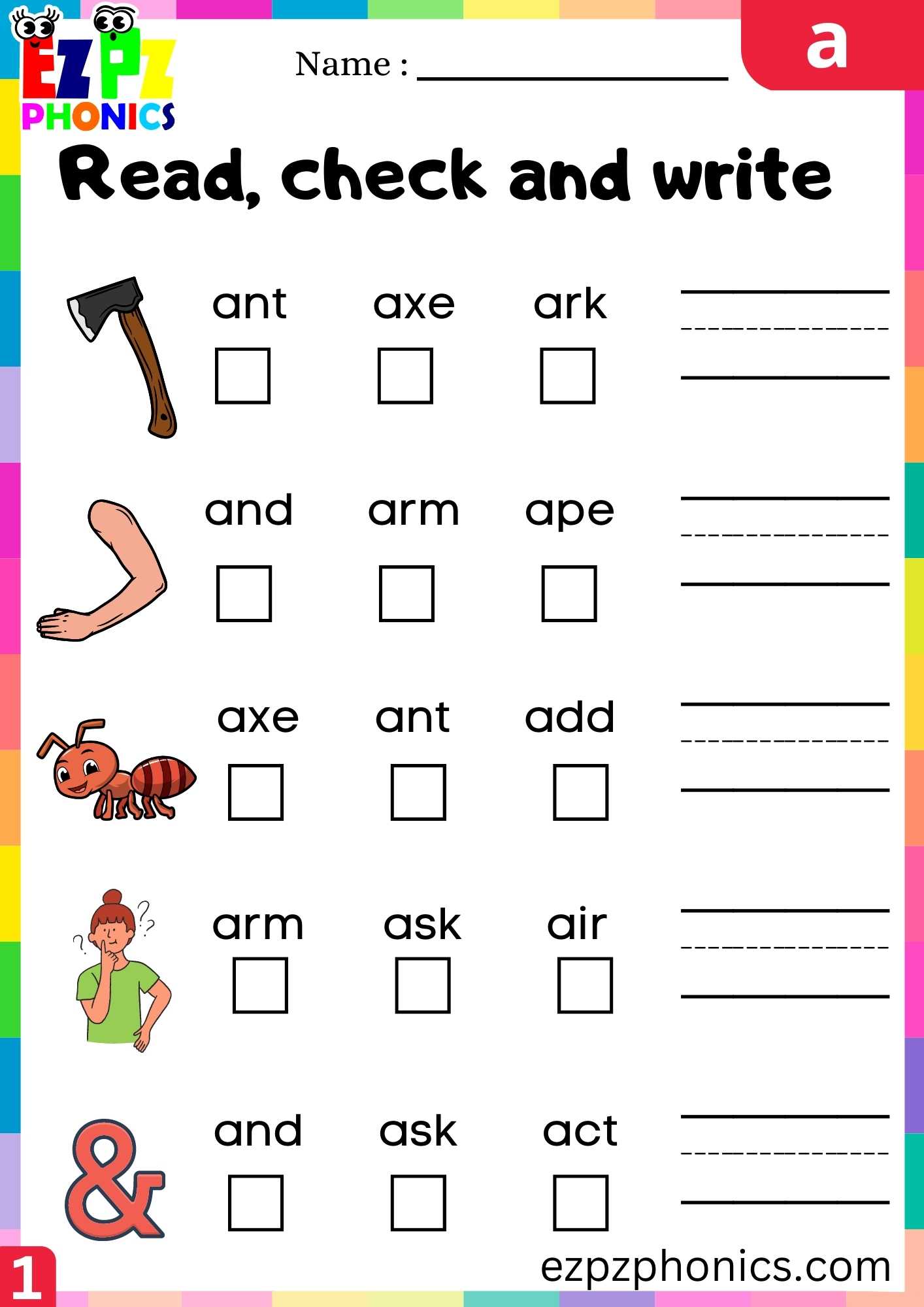 Letter N Write And Find Beginning Sounds Worksheet - ezpzphonics.com