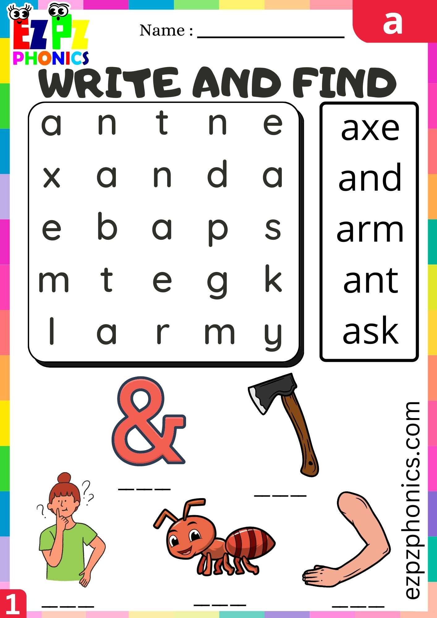 Letter N Write And Find Beginning Sounds Worksheet - ezpzphonics.com